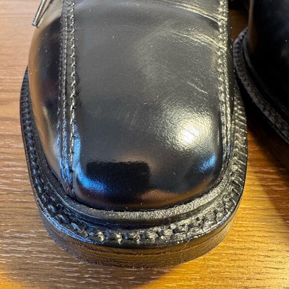 Allen Edmonds Hillcrest Derby Shoes in Black Custom Calf, size 9.5 D, LIKE NEW! - Picture 5 of 8